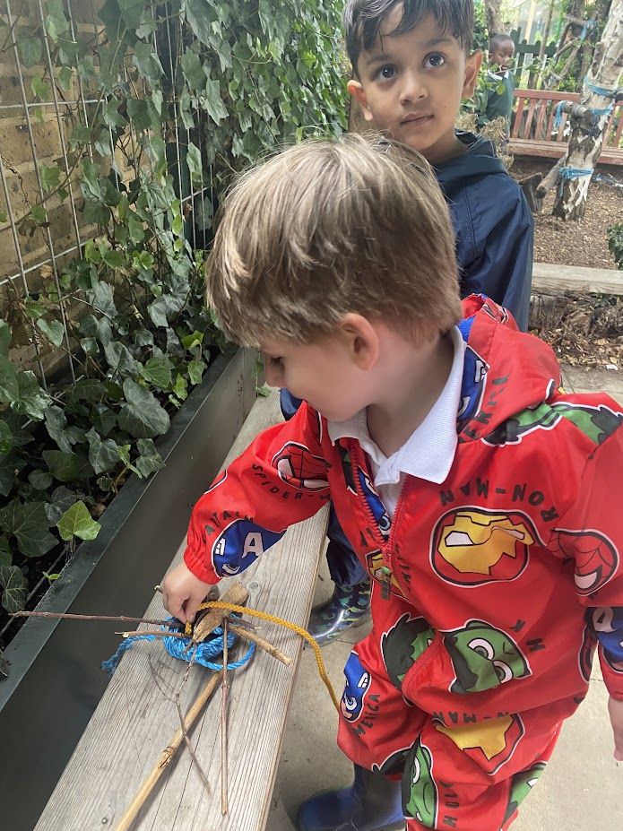 Nursery had an amazing time at Forest School last week! We built dens, mastered knot-tying, and helped water/plant in the Science Garden. Plus, the hot, rainy weather meant lots of slugs and newts! 🌳🐌🦎 #ForestSchool #NurseryAdventures