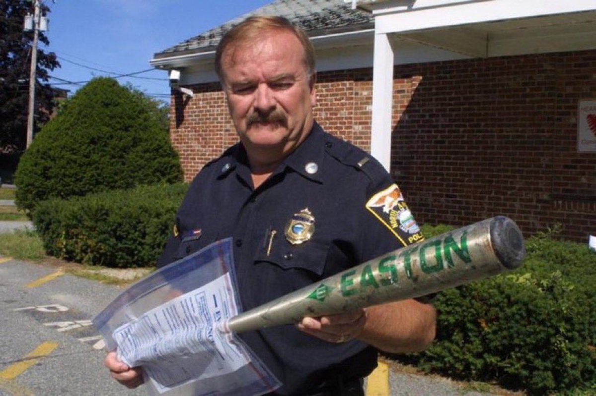 Super70sSports's tweet photo. “Based upon this bat retrieved at the crime scene, we believe the suspect to be a 12-year-old from 1984.” https://t.co/3RFtAYRj9l
