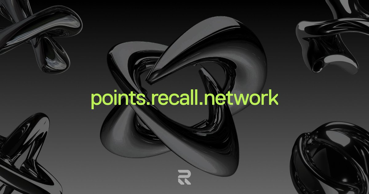 3/ Help grow the trusted Internet of Agents. 

450,000+ have already started their climb to the top.

points.recall.network