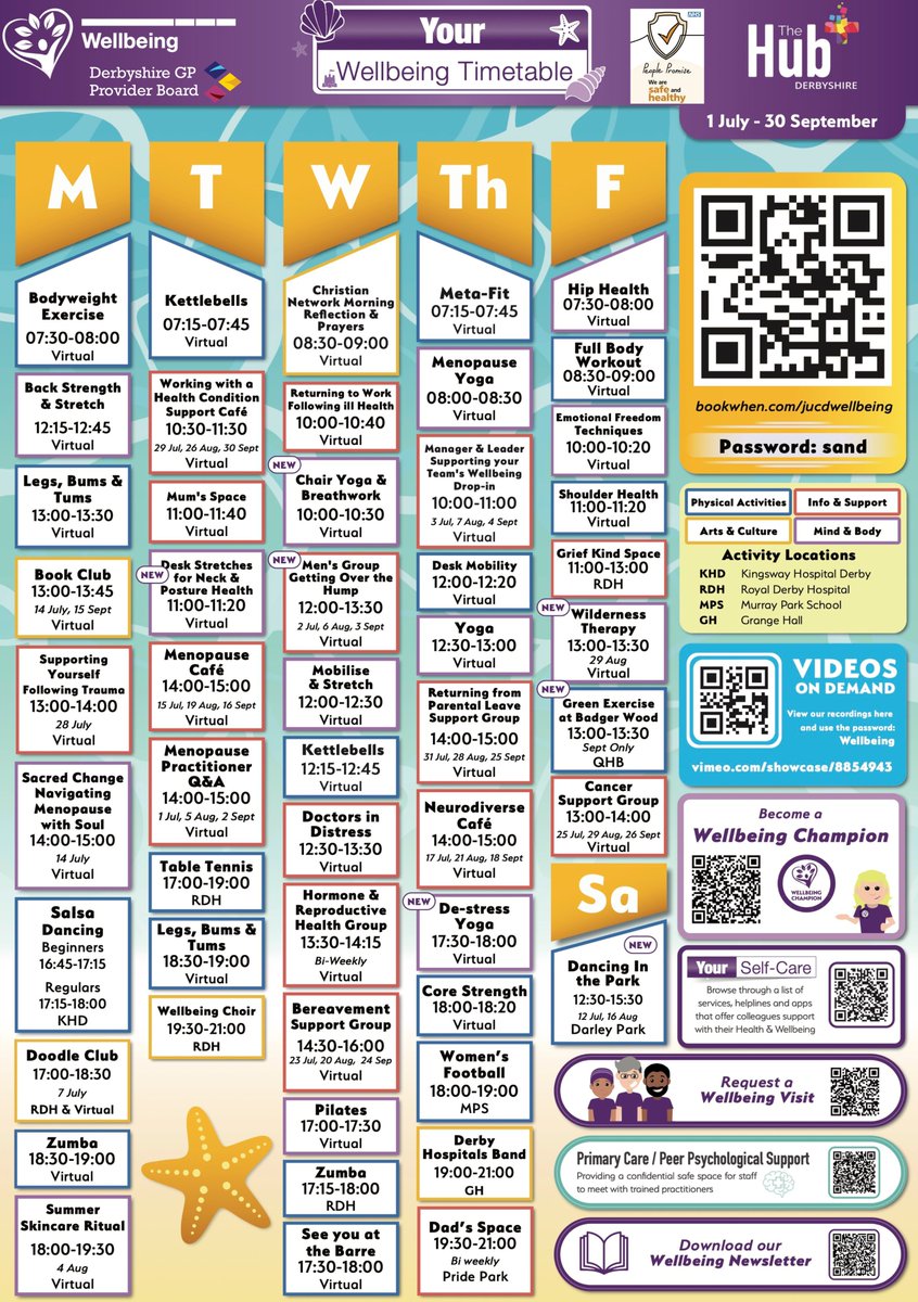 If you're looking for some wellbeing sessions, check out the JUCD Wellbeing summer timetable. 

With a vast range of sessions covering a large number of topics, there's certainly something for everyone.