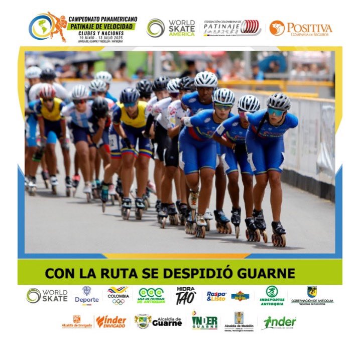 La ruta del patinódromo mundialista de Guarne despidió el Campeonato Panamericano de Patinaje de Velocidad 2025 <a href="/positivacol/">Positiva Seguros</a> en este escenario, ahora el turno es para #Medellin ✨

Los detalles en nuestros canales oficiales 📲 lc.cx/IEmnAU