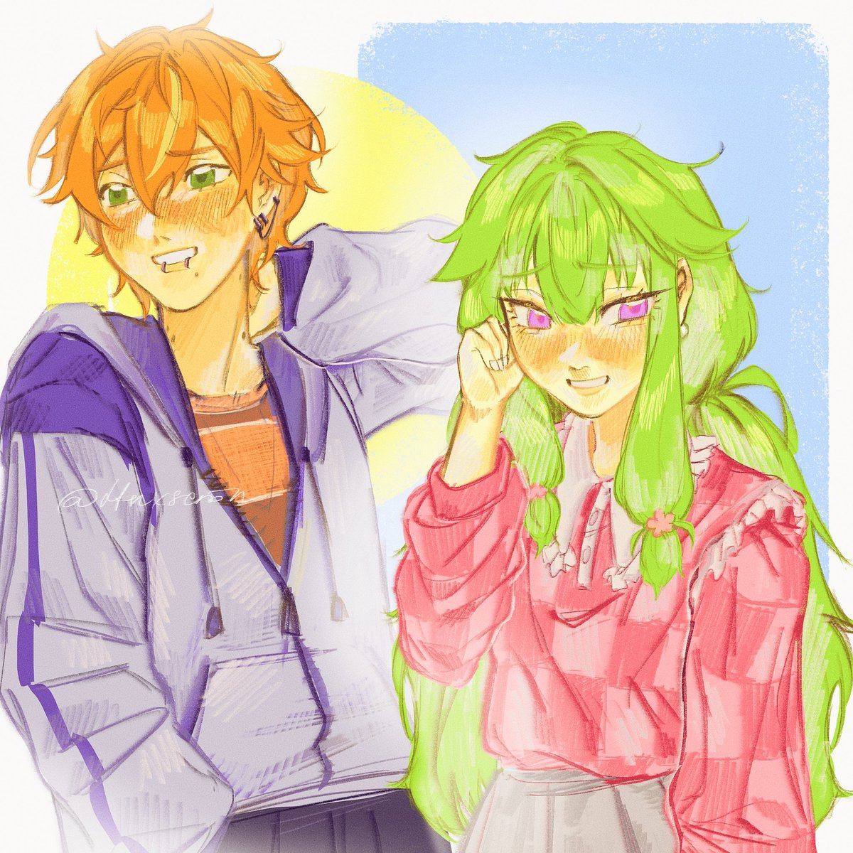 ktnxscmn's tweet image. awkward idiots....

#prsk_fa #akinene