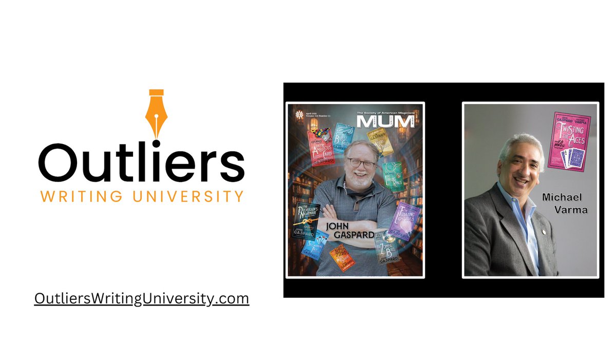 New on the Outliers GET TO KNOW Authors John Gaspard and Michael Varma
WATCH: Outliers YouTube Channel: GET TO KNOW: youtube.com/playlist?list=…
LISTEN: Outliers Podcast Series On Your Favorite Outlet: outlierswritinguniversity.com/media