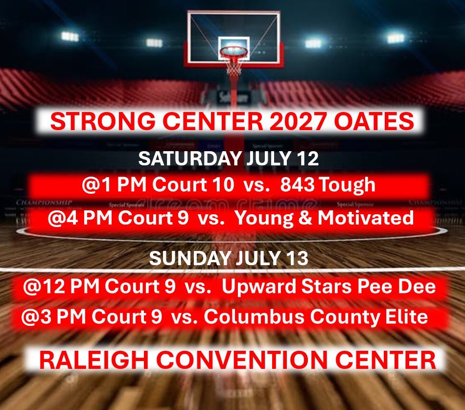 Strong Center 2027 Oates takes the court this weekend! <a href="/Phenom_Hoops/">Phenom Hoop Report</a> <a href="/StrongCenter4Ex/">The Strong Center (Official page)</a>