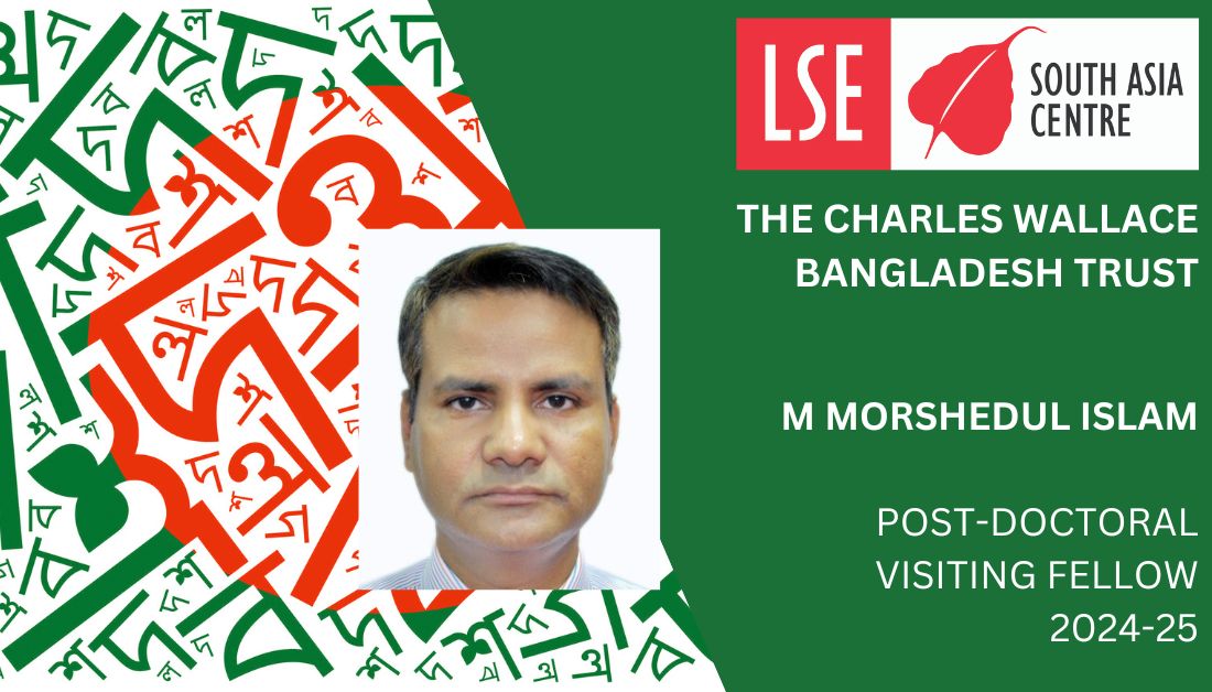 SAsiaLSE's tweet image. .@SAsiaLSE are delighted to welcome M. Morshedul Islam (University of Chittagong) as the last Charles Wallace Bangladesh Trust Visiting Fellow. Read more about his research here:
lse.ac.uk/south-asia-cen…
@N_Kabeer @lewisd100 @MediaLSE @LSE_ID