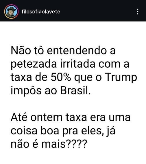 Vicente31268818's tweet photo. O Ali Taxa Tudo deixou de gostar de taxas?
#ForaPetistas https://t.co/7UErh0VlsU