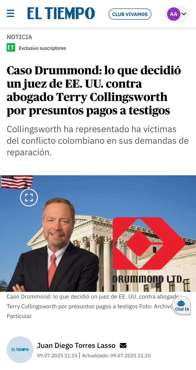 DanielSanin's tweet photo. Incrieble, el cartel de las victimas y falsos testigos llego a EEUU, allá si la justicia no se deja.
Trataron de enlodar a Drummond con falsos testigos y no les salió. https://t.co/OEGlvXSzgb