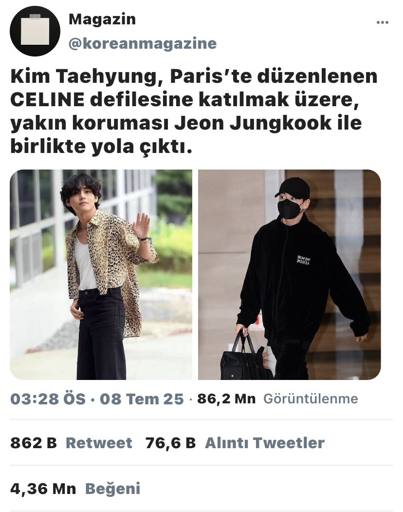 kedyteyungg's tweet photo. #taekookau 

Dunyaca unlu manken Kim Taehyung ve korumasi Jeon Jungkook ayni zamanda arkadaslardir. CELINE daveti icin parise giderler ve ikilinin arasinda bazi seyler degismeye baslar… https://t.co/VqCMEJJD2w