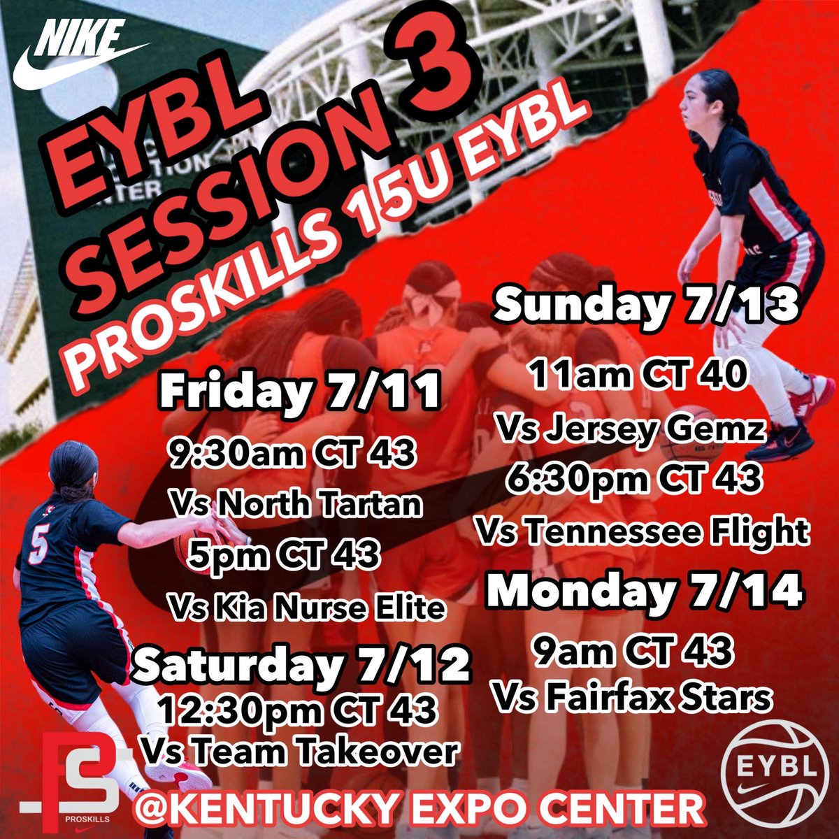 Looking forward to competing once again <a href="/NikeGirlsEYBL/">Nike Girls EYBL</a> Session 3. #ProSkills15UEYBL