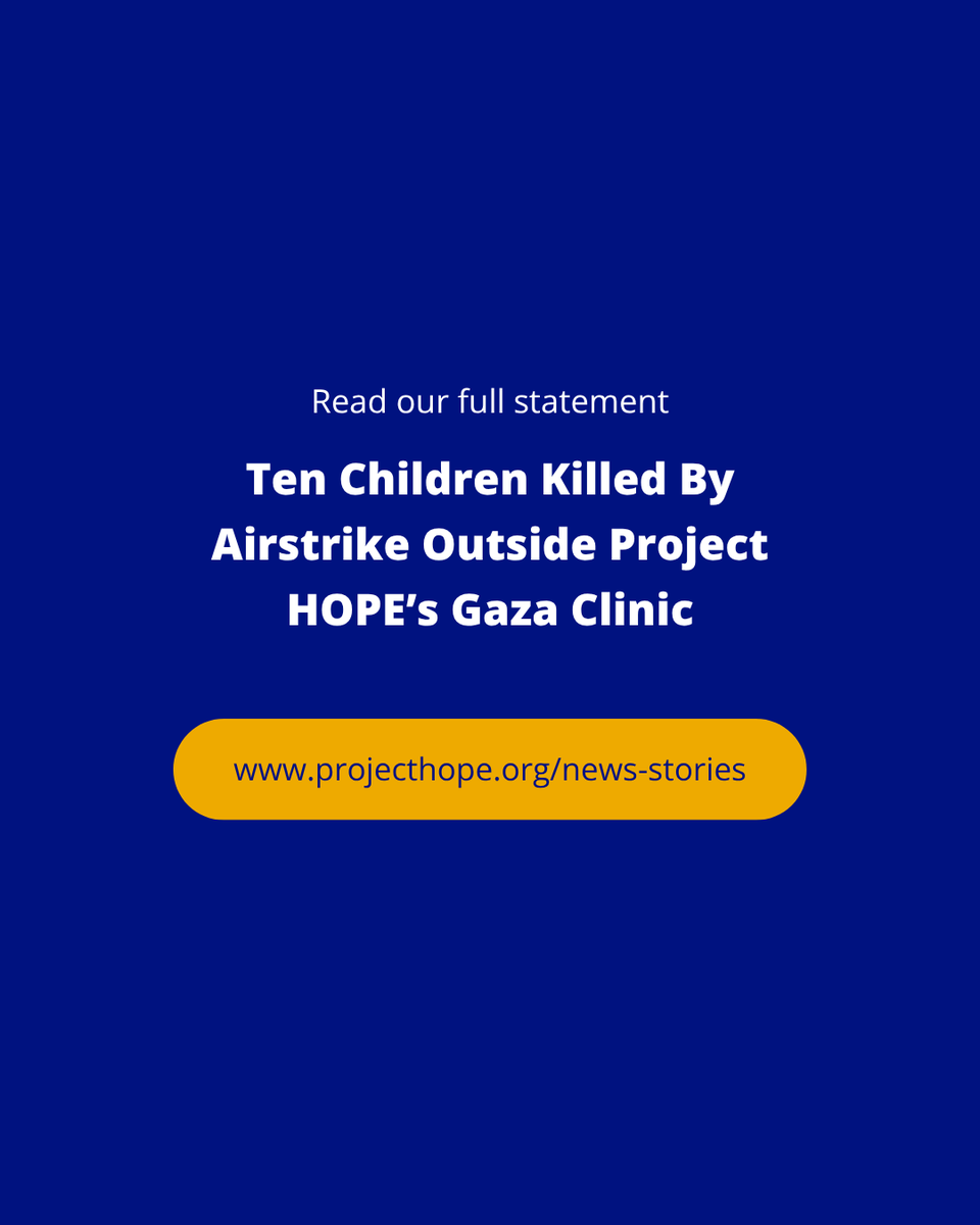 projecthopeorg's tweet image. This morning, an airstrike killed 15 civilians, including 10 children and two women, and injured many more outside Project HOPE's health clinic in Deir al Balah, Gaza.
The strike occurred as patients had gathered outside the clinic, awaiting its opening to receive treatment for…