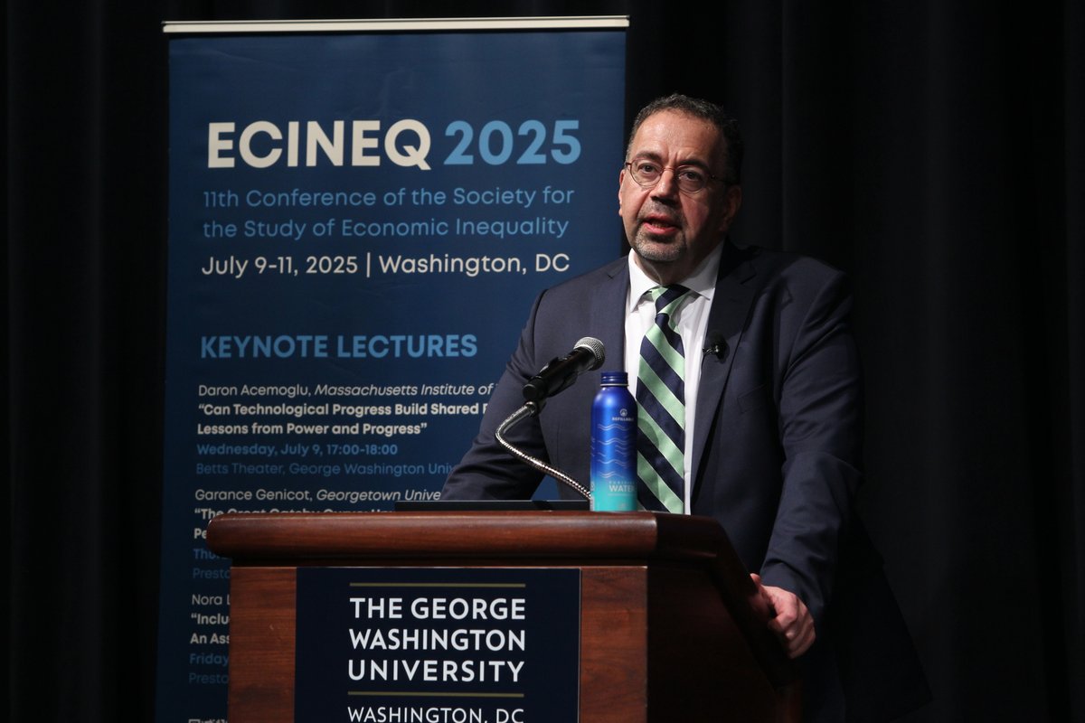 Luis Felipe López-Calva (@lflopezcalva) on Twitter photo Kicked off the first day of the 11th <a href="/ecineq/">Ecineq</a> Conference hosted by <a href="/WorldBank/">World Bank</a> and <a href="/GWtweets/">GW University</a>!
Great to see so many brilliant minds gathered to discuss economic inequality and the pathways to address it. A special highlight was the opening keynote by <a href="/DAcemogluMIT/">Daron Acemoglu</a>, expertly chaired Kicked off the first day of the 11th <a href="/ecineq/">Ecineq</a> Conference hosted by <a href="/WorldBank/">World Bank</a> and <a href="/GWtweets/">GW University</a>!
Great to see so many brilliant minds gathered to discuss economic inequality and the pathways to address it. A special highlight was the opening keynote by <a href="/DAcemogluMIT/">Daron Acemoglu</a>, expertly chaired