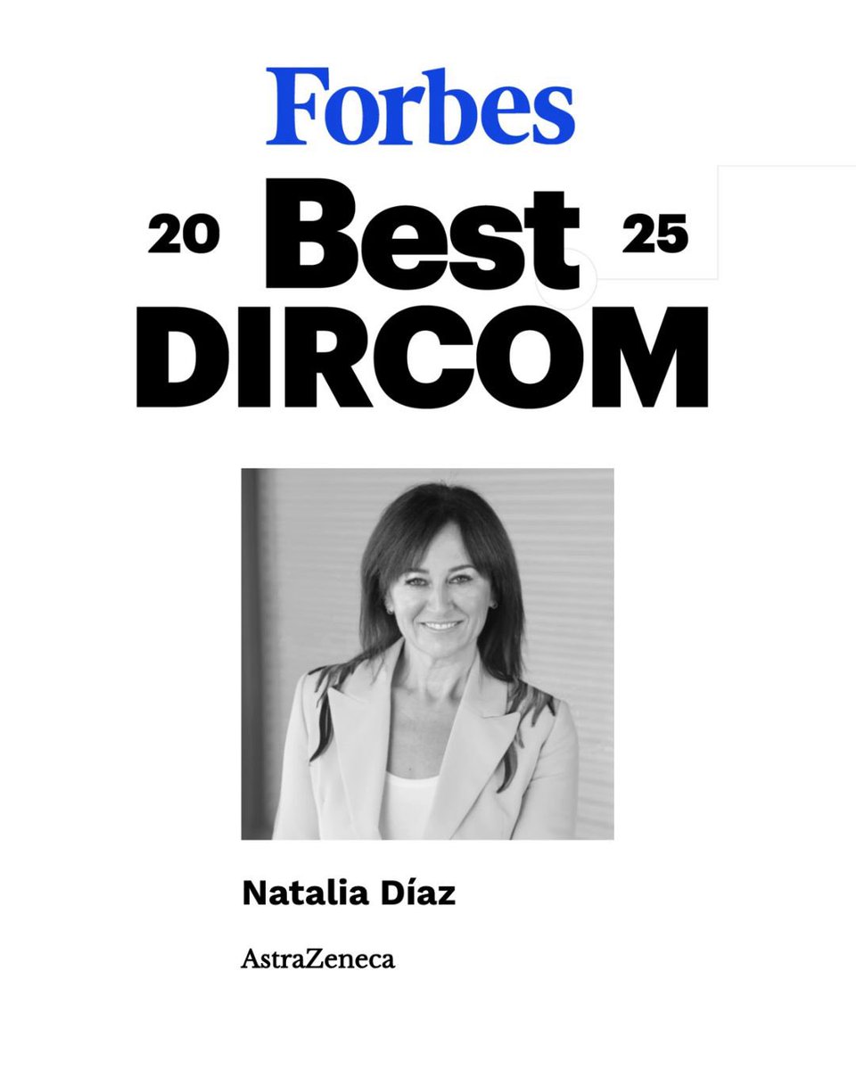 Enhorabuena, @Natalia Díaz, por este merecido reconocimiento en la lista de Mejores Dircom de España de <a href="/Forbes_es/">Forbes_es</a>.

Gracias por tu visión, tu cercanía y tu pasión por la comunicación. Un orgullo enorme compartir este camino contigo.