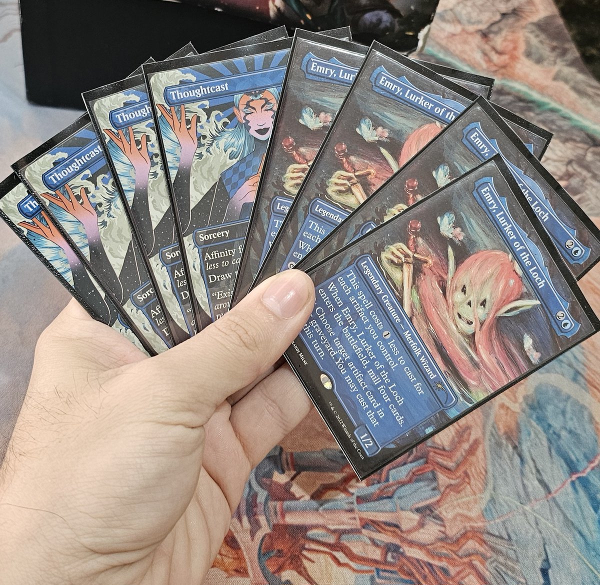 Fifth trophy in 3 months 🏆😍 I'm in love with this deck, never take anything from me.

Heliod Combo 🏆❌🏆
UR Aggro 🏆🏆
Mono Black Necro 🏆❌🏆
Hollow One 🏆❌

Very happy with the arts that arrived yesterday... unfortunately I can't afford to have beautiful art from mox opal🥲