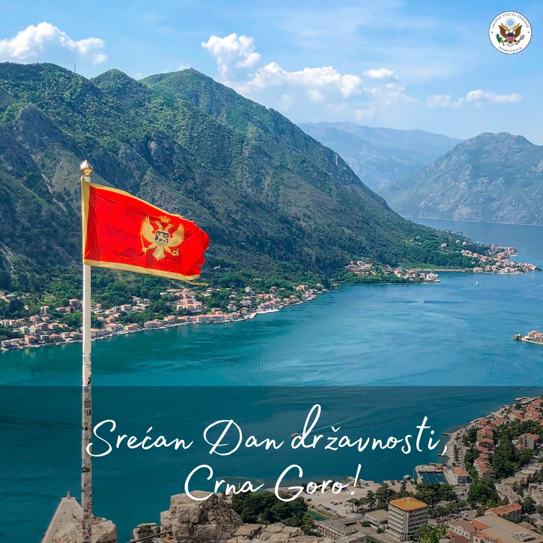 Srećan Dan državnosti, Crna Goro 🇲🇪!  Proudly serving as U.S. Ambassador in #Montenegro, I am constantly inspired by the resilient spirit, beauty, and warmth of this country and its people. It’s an honor to celebrate this special day with you. 🎉