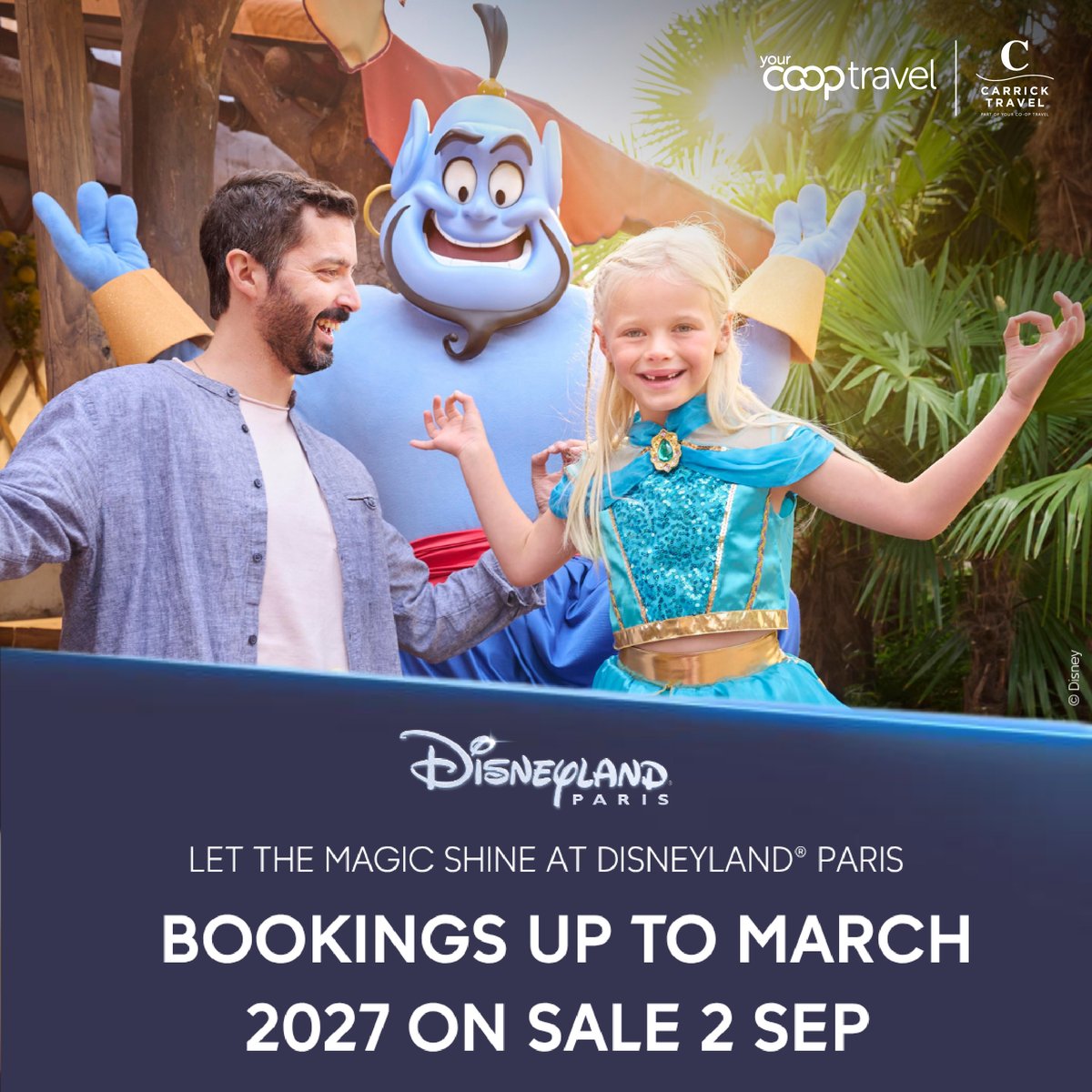 ✨ Exciting News! ✨

Disneyland® Paris arrivals 1st April 2026 – 31st March 2027 will go on sale Tuesday 2nd September! 

Whether it’s your first visit or a yearly tradition, now’s the perfect time to plan your next Disneyland® Paris trip.