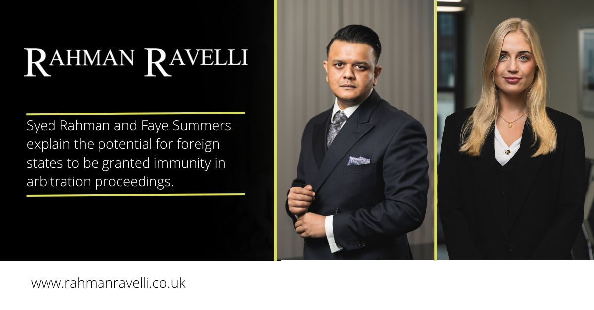 RahmanRavelli's tweet photo. Foreign states can be granted immunity in arbitration proceedings? But in what circumstances? And what are the exceptions to this?  https://t.co/WgtV5QAfoa

#arbitration #stateimmunity #arbitrationproceedings #legal #law #lawfirm https://t.co/6g5GFxyGjM