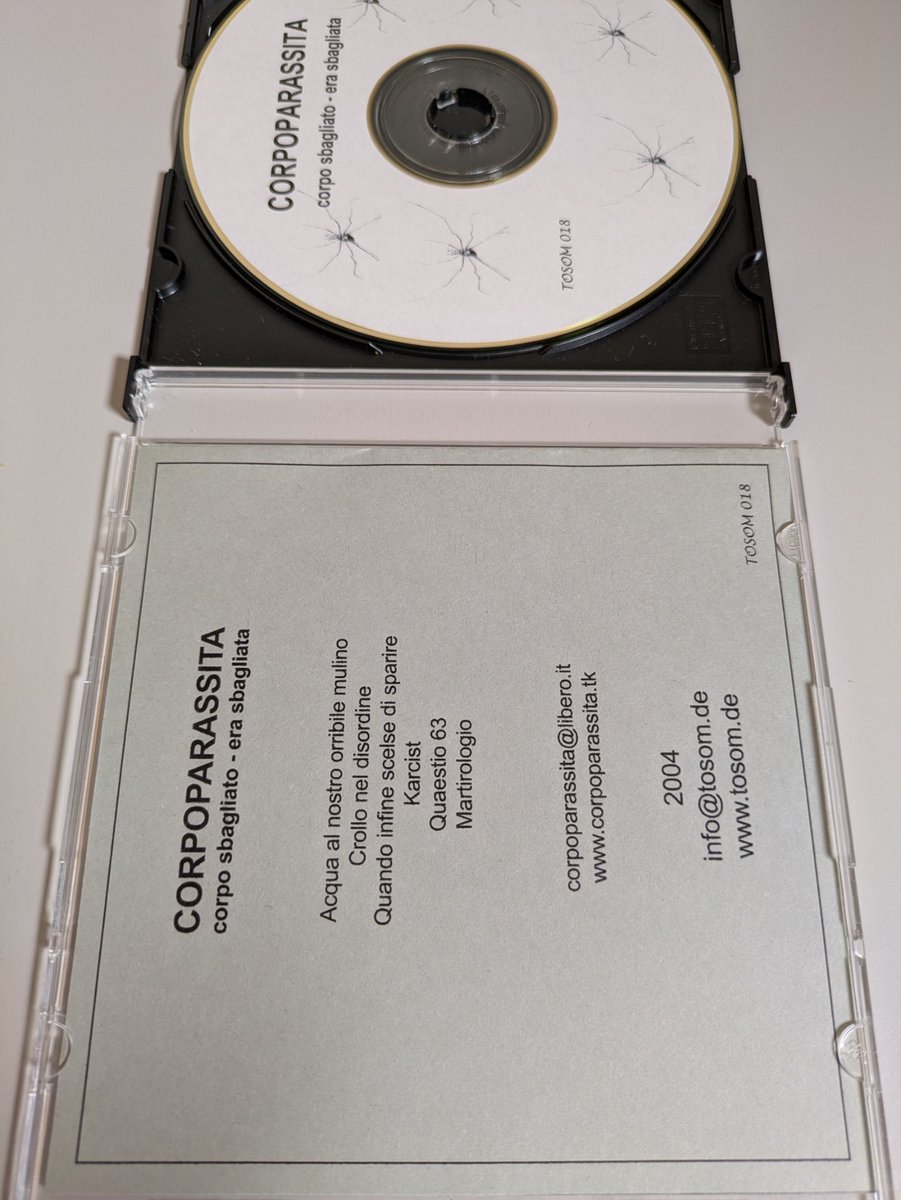 Corpoparassita - Corpo Sbagliato - Era Sbagliata 

Tosom - TOSOM 018 

#Corpoparassita 
#Industrial #Experimental 
#IndustrialNoise #Electro 
#DarkAmbient #Ambient 
#Noise #Electronic