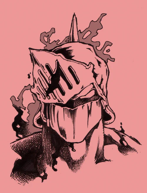 だいぶ前に描いた、テリーマンとロビンマスク。 これ、線は細めの筆ペン1本で描いとるんよ。