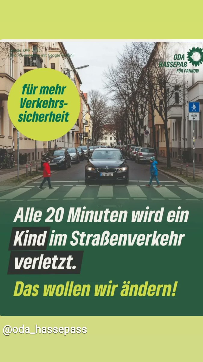 OdaHassepass's tweet image. Alle 20 Min. wird ein Kind im #Straßenverkehr verletzt.  Ein Armutszeugnis für die #Verkehrssicherheit. Besonders im Umfeld von #Schulen muss für mehr Verkehrssicherheit gesorgt werden. Wir brauchen mehr Verkehrsberuhigung: mehr #Tempo30 &amp;amp; mehr #Schulstraßen!
#VisionZero