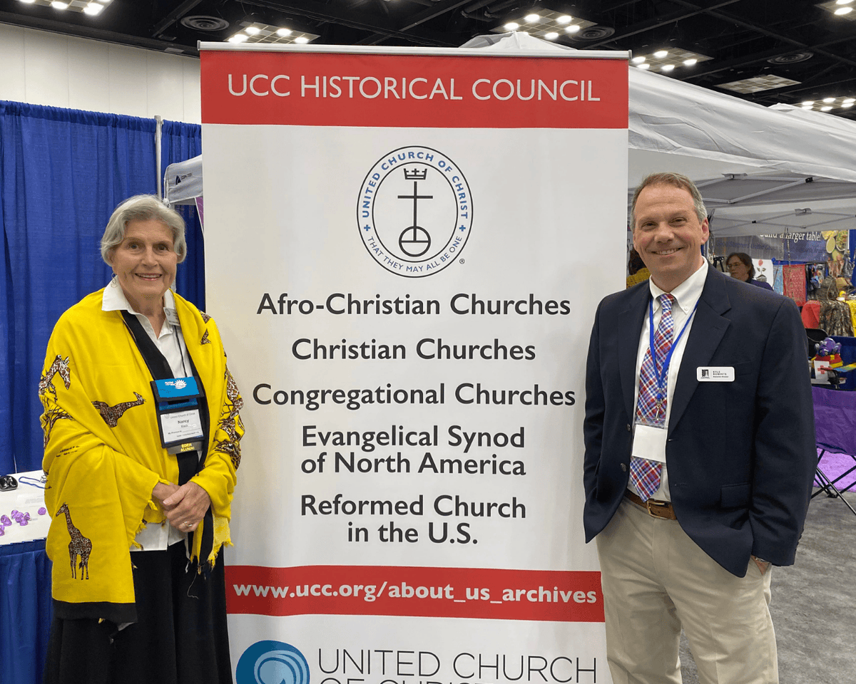 CongreLib's tweet image. We’re looking forward to seeing many of you at the @UnitedChurch ’s General Synod in Kansas City, MO this weekend. Drop by to say hello to Kyle Roberts at the UCC Historical Council Booth (#1131) Friday- Sunday and take home some of our new stickers and bookmarks!