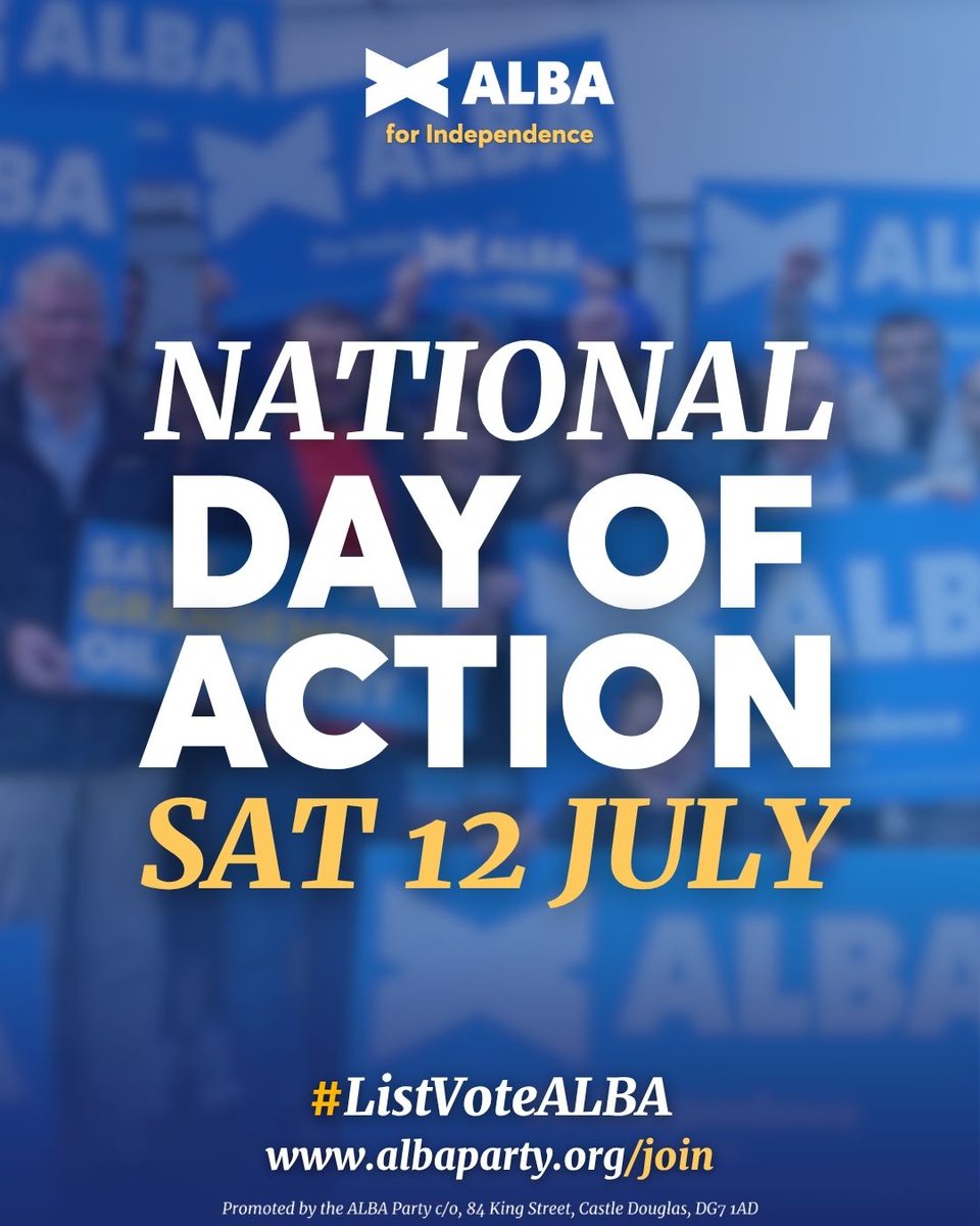 AlbaParty's tweet photo. ALBA activists will be out across the country this weekend for our National Day of Action - promoting clever voting on the Regional List and the urgent need for independence 🏴🚶
#ListVoteALBA | #ActiveALBA https://t.co/MMlysBbnWd