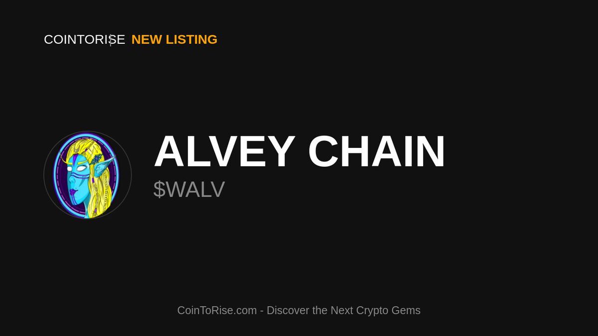 cointorise's tweet photo. 🚨 NEW GEM ALERT 💎
@AlveyChain $WALV has joined CoinToRise! 🎉
⚡ Ethereum
💫 Project Highlights:
✨ Carefully Vetted
🔒 Security Verified
📈 Growth Potential
🔍 Explore: https://t.co/JafbmGR4AD
#NewGem #WALV #CoinToRise #Ethereum https://t.co/N1wjEtwyoE
