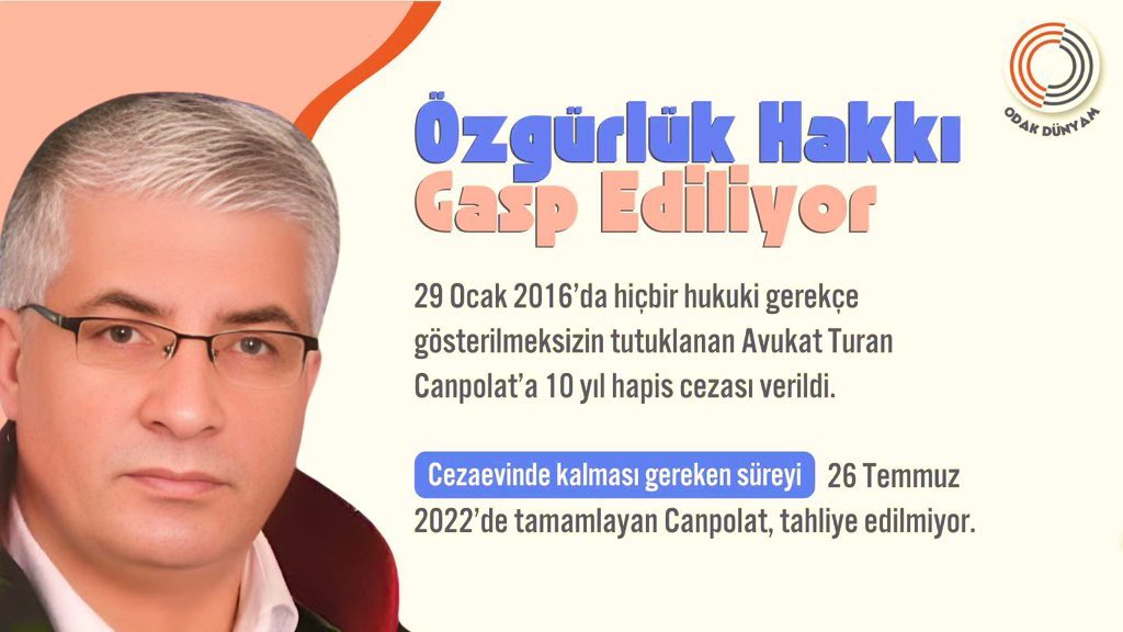 Babam Av. Turan Canpolat, adaletin değil, talimatların hedefi oldu.
Yargıyı araç edenler, bu utancı sonsuza dek taşıyacak! 

Ve yargı önünde hesap verecekler!

Sözde <a href="/adalet_bakanlik/">T.C. Adalet Bakanlığı</a>, sözde bakan <a href="/yilmaztunc/">Yılmaz TUNÇ</a> ve sözde bakan yardımcısı <a href="/ramazancan0071/">Ramazan CAN🇹🇷</a> . 
<a href="/ctekurumsal/">Ceza ve Tevkifevleri Genel Müdürlüğü</a> <a href="/HSKKurumsal/">T. C. Hâkimler ve Savcılar Kurulu</a>