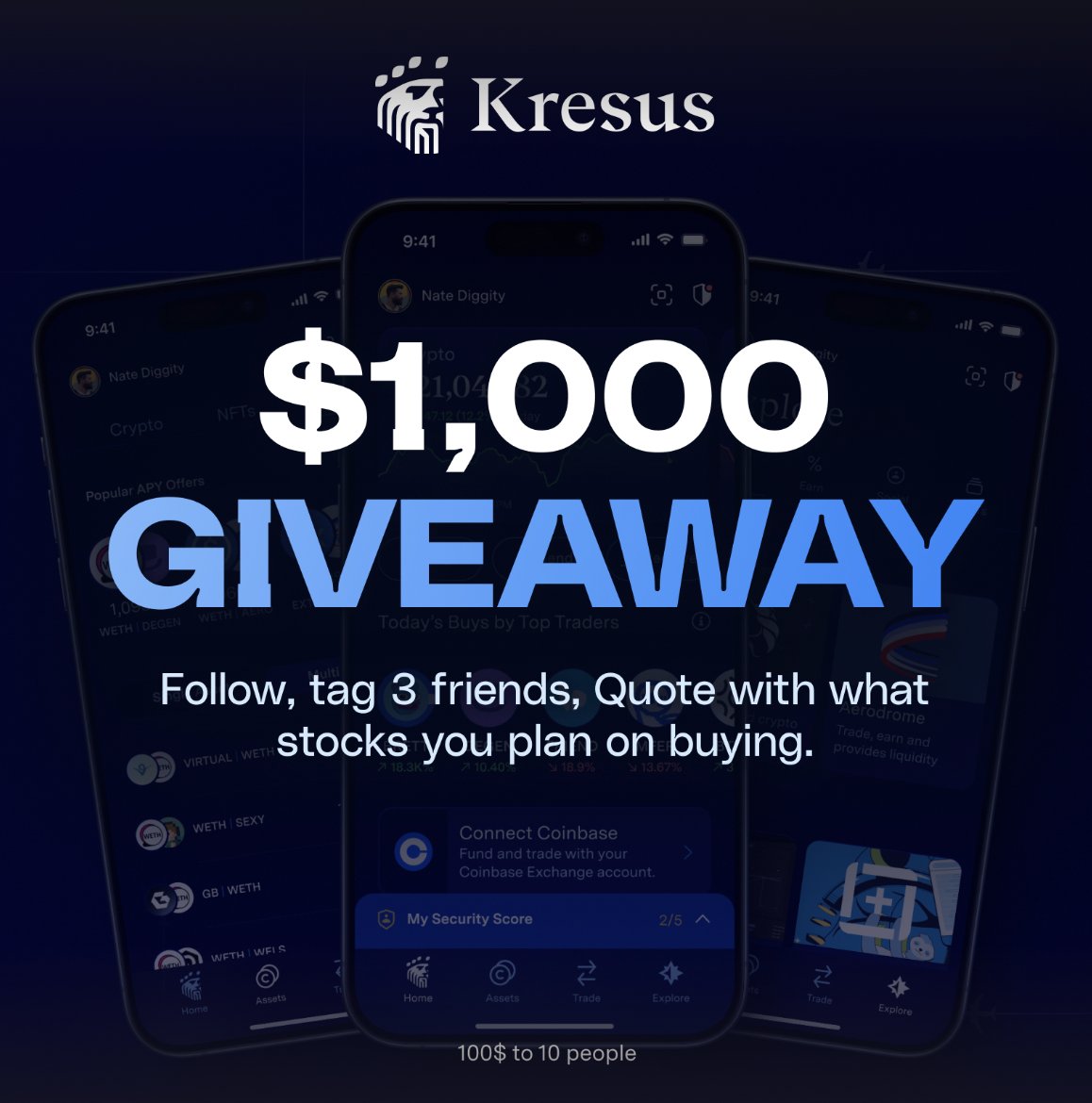 $1,000 giveaway in stocks🤝 ‼️

RULES:

Follow👊
tag 3 friends🙋🙋🙋
Quote with what stocks you plan on buying ♻️

Contest ends next Friday