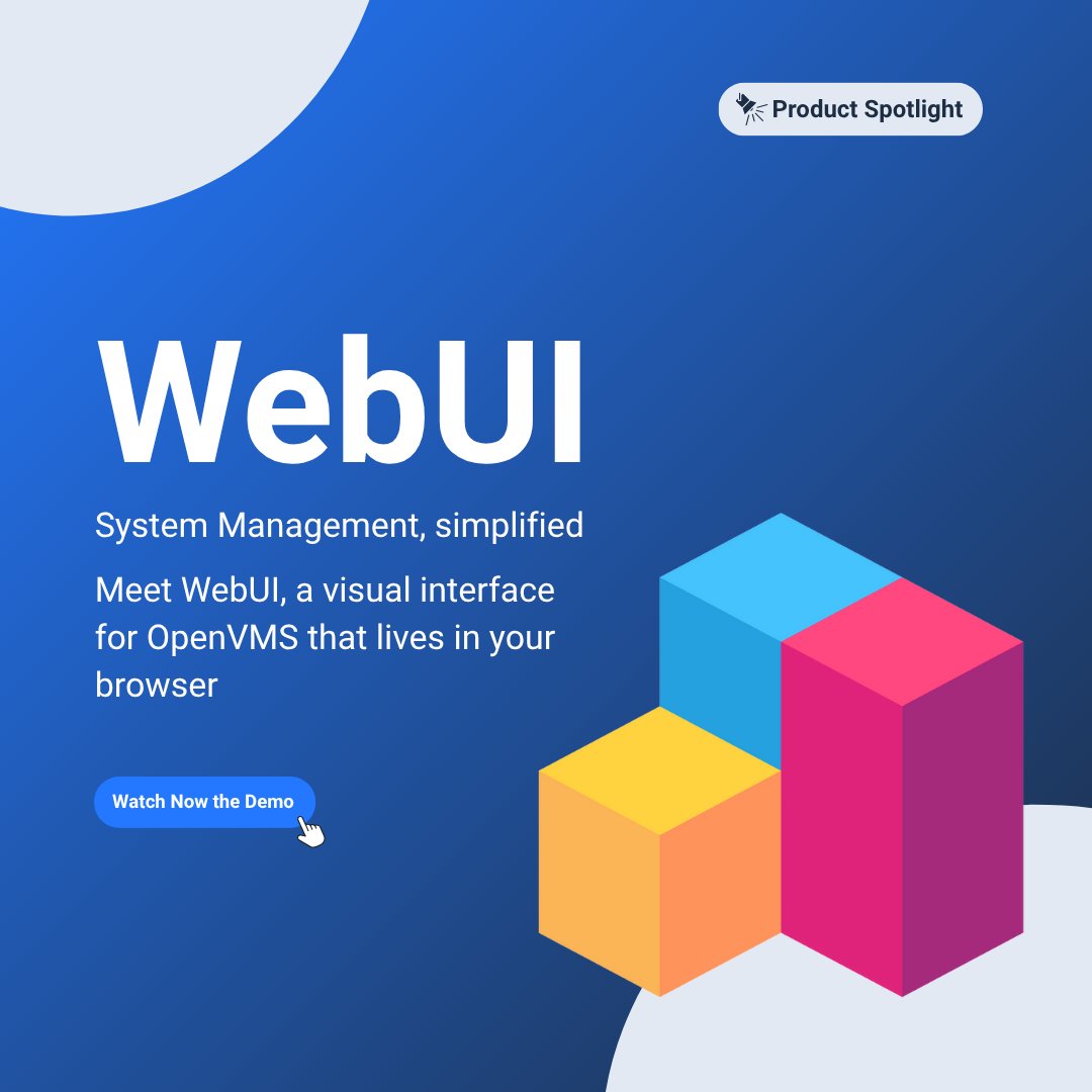 WebUI gives you a simpler way to manage your OpenVMS system, straight from your browser.

Watch the demo 🎥 hubs.ly/Q03wC52C0
Explore the product 👉 hubs.ly/Q03wC5js0