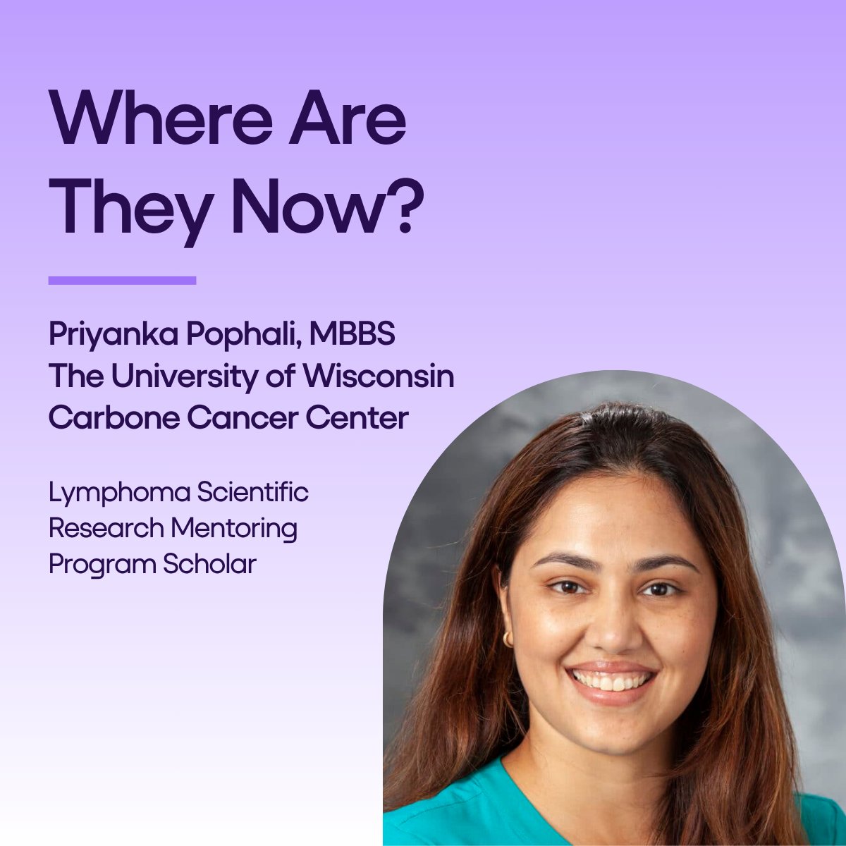 The Foundation's Lymphoma Scientific Research Mentoring Program gave Dr. Priyanka Pophali's (@uwcarbone) the support needed to kickstart her work focused on improving outcomes and quality of life for lymphoma survivors.

Read more in the latest Pulse: lymphoma.org/news/where-are…