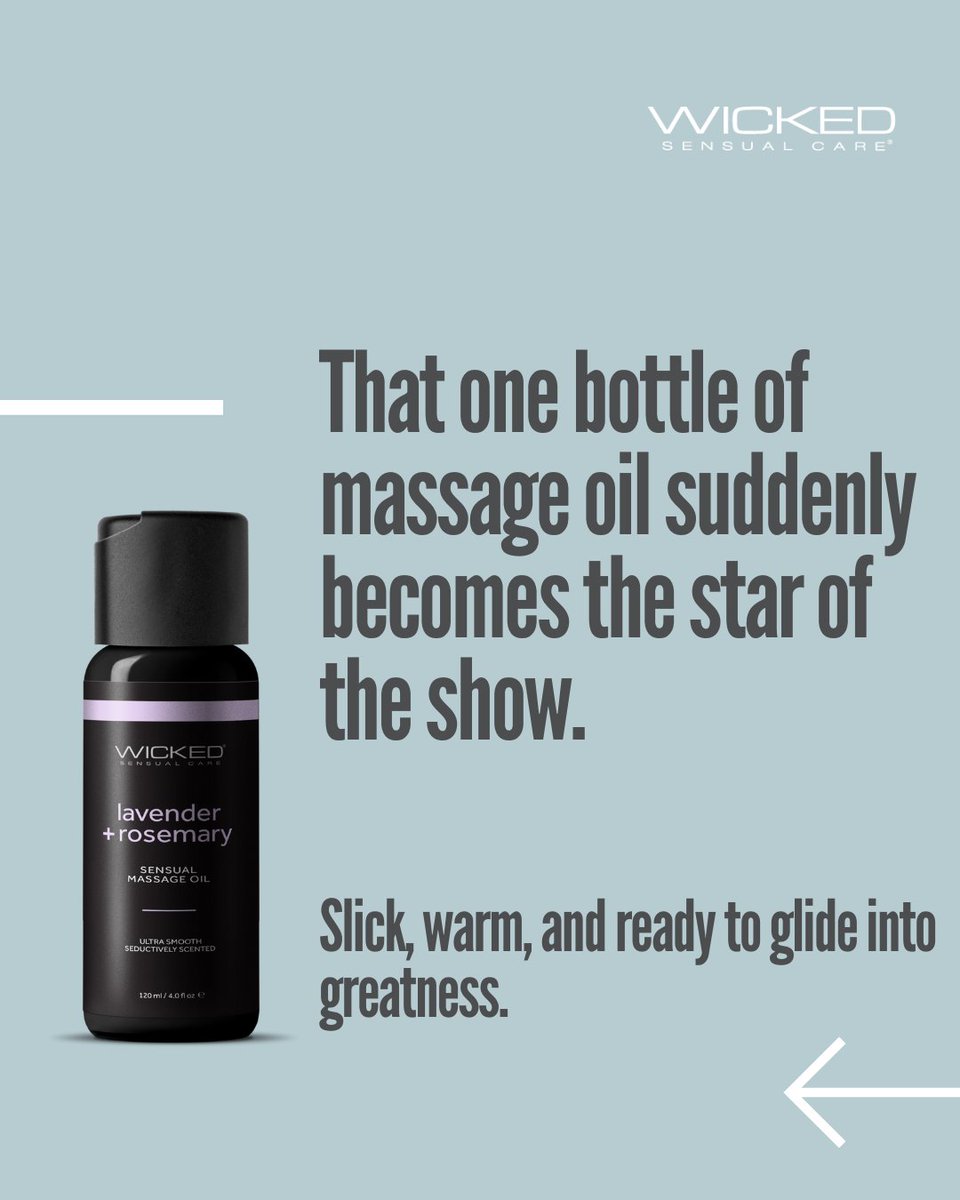 Ever say “would you like a massage?” and suddenly the vibe shifts? Goosebumps, slowed-down time, and that Wicked Sensual Care massage oil becomes the MVP real quick. If you know, you know. Shop WickedSensualCare.com/product-catego… #WickedSensualCare