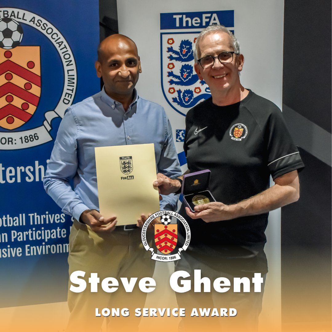 🤩 Long Service Award - Steve Ghent

Hanging up his boots after 50 years of sparkling service 👏

#GlosGrassrootsAwards