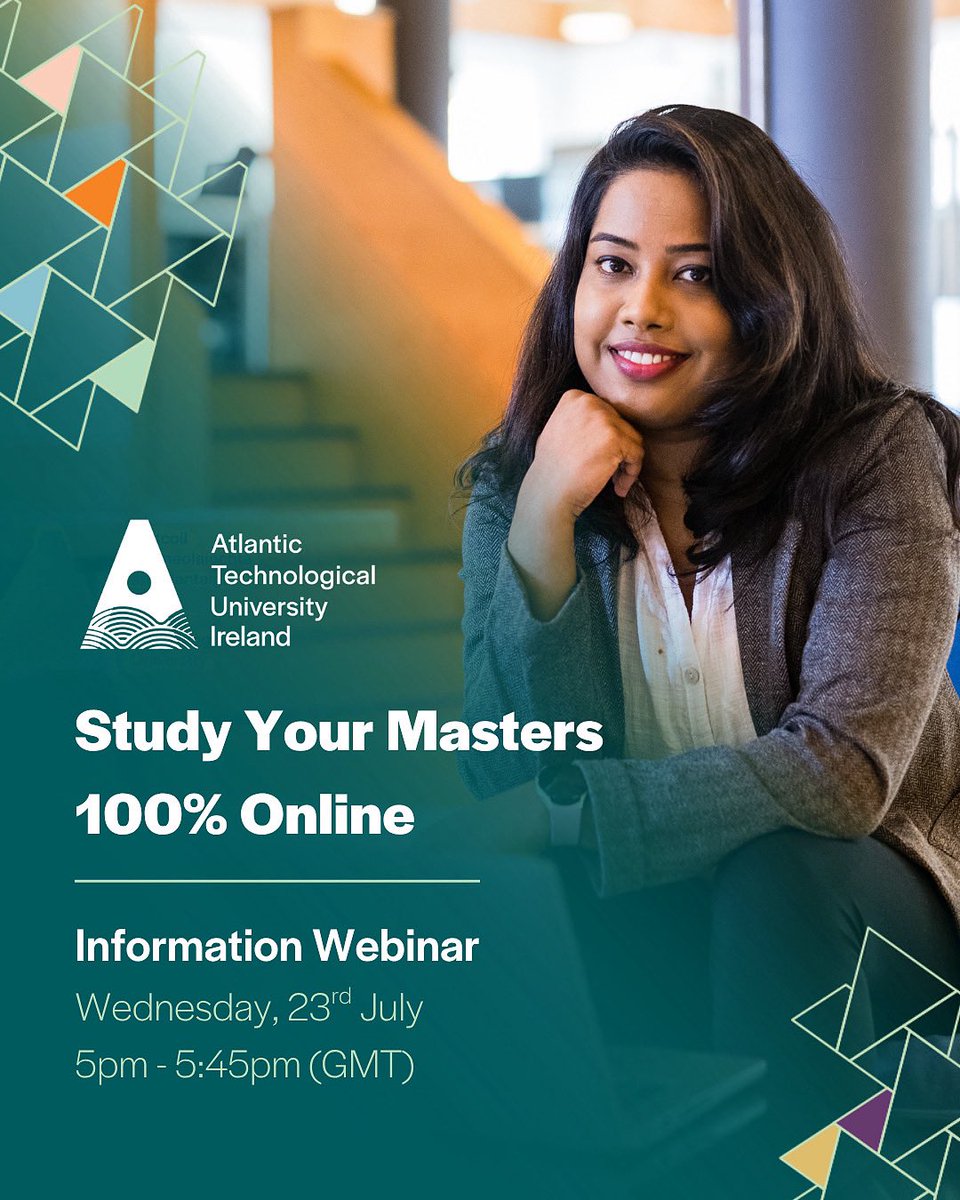🌏 Join Atlantic Technological University Ireland’s upcoming information webinar to find out more about studying Masters online.
 
🗓️ Date: Wednesday, 23 July 2025
🕐 Time: 5:00 PM – 5:45 PM (GMT)
Link to register: events.teams.microsoft.com/event/30190e6e… 

#masters #study #Ireland #AtlanticTU