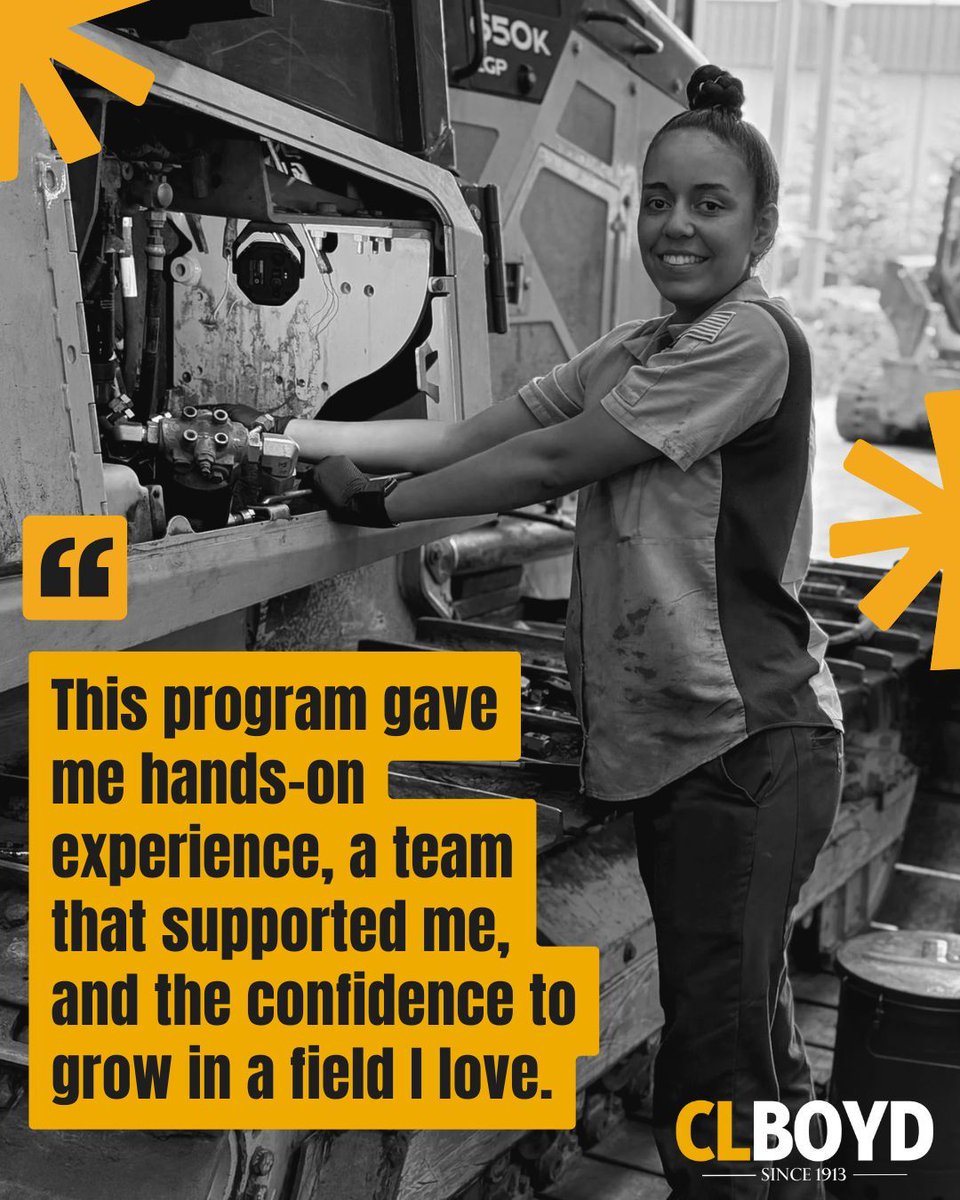 Passionate about equipment? Ready to learn?
The CL Boyd Technician Apprentice Program is your path to a career in diesel tech.
🔧 Paid training
📚 In-class + shop time
💼 John Deere certification
Apply now: bit.ly/4eGfeoL