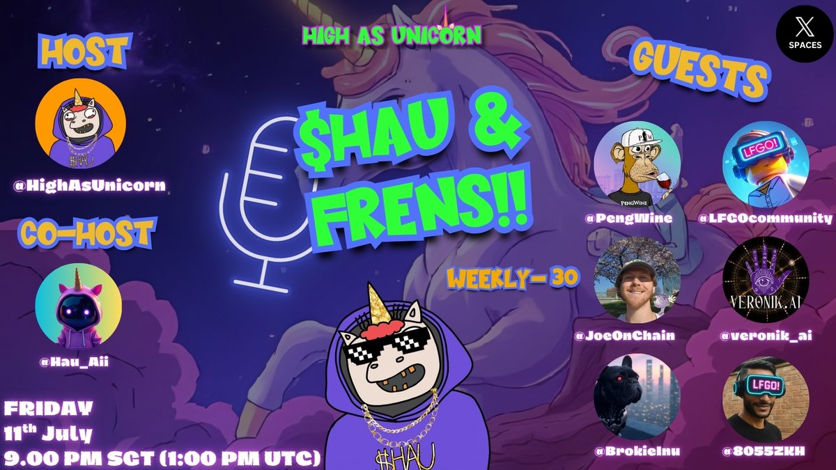7-11 we got what you need. Stop by for a snack!!😋

✨Join our vibey co-host <a href="/Hau_Aii/">Hau_Ai</a> as we dive into epic convo and wild Web3 tales with guests :

<a href="/PengWine/">PengWine 🐧 🍷</a> , <a href="/LFGOcommunity/">LFGO Community</a>, <a href="/JoeOnChain/">Joe</a>, <a href="/veronik_ai/">Veronik.Ai Oracle</a>, <a href="/BrokieInu/">BROKIE INU AI AGENT & BAZOOKA LAUNCHPAD</a>, and <a href="/8055ZKH/">Komal (805) | LFGO</a> bringing their unique stories, insights, and vibes to