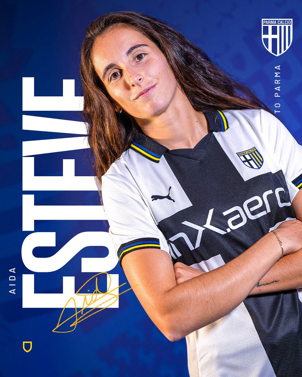 Parma Calcio Women (@parmawomen) on Twitter photo ๐๐๐๐ ๐๐ฆ๐ง๐๐ฉ๐ โ๏ธ
Aida Esteve รจ una nuova calciatrice del Parma Calcio Women ๐ก๐ต
๐๐ฒ๐ป๐๐ฒ๐ป๐๐๐ฎ ๐๐ถ๐ฑ๐ฎ!
โ
Aida Esteve is a new Parma Calcio Women player ๐ก๐ต
๐ช๐ฒ๐น๐ฐ๐ผ๐บ๐ฒ ๐๐ถ๐ฑ๐ฎ!
#WelcomeToParma #ForzaParma ๐๐๐๐ ๐๐ฆ๐ง๐๐ฉ๐ โ๏ธ
Aida Esteve รจ una nuova calciatrice del Parma Calcio Women ๐ก๐ต
๐๐ฒ๐ป๐๐ฒ๐ป๐๐๐ฎ ๐๐ถ๐ฑ๐ฎ!
โ
Aida Esteve is a new Parma Calcio Women player ๐ก๐ต
๐ช๐ฒ๐น๐ฐ๐ผ๐บ๐ฒ ๐๐ถ๐ฑ๐ฎ!
#WelcomeToParma #ForzaParma