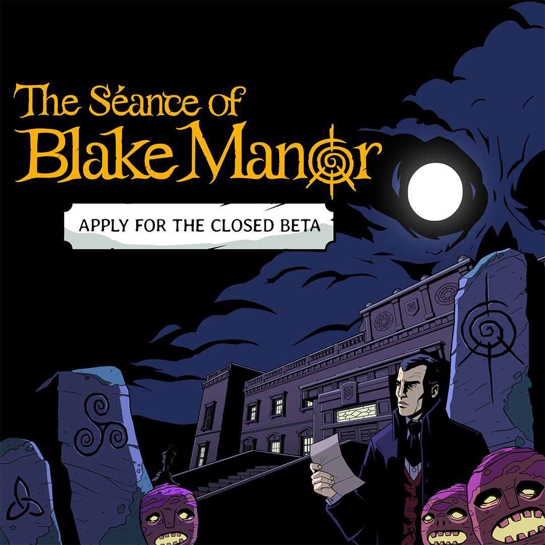 BlakeManorGame's tweet image. We're looking for beta testers for The Séance of Blake Manor!
We need detectives to put their skills to the test in our upcoming closed beta for our supernatural detective mystery game.
Applications close tomorrow so apply now: bit.ly/BlakeManorBeta