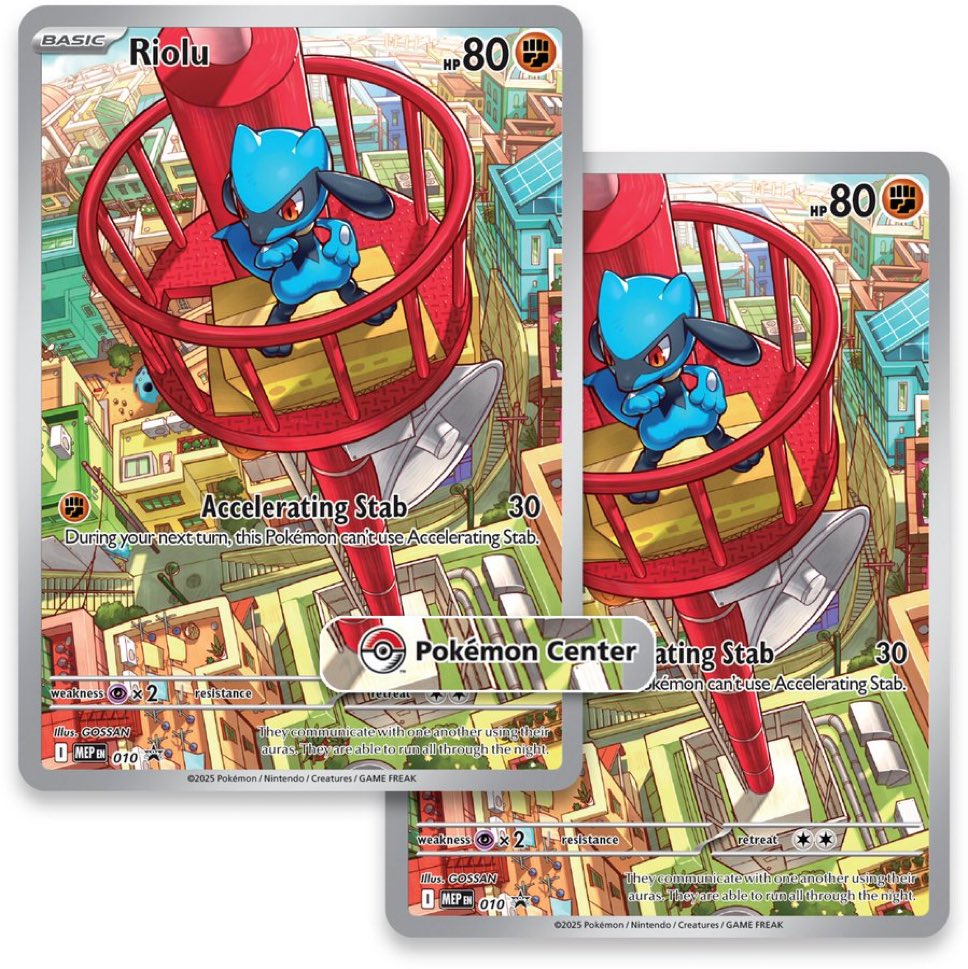 switchstock's tweet photo. First Look at the Riolu Promo Card included in Mega Evolution ETBs https://t.co/beoqcPMlTP