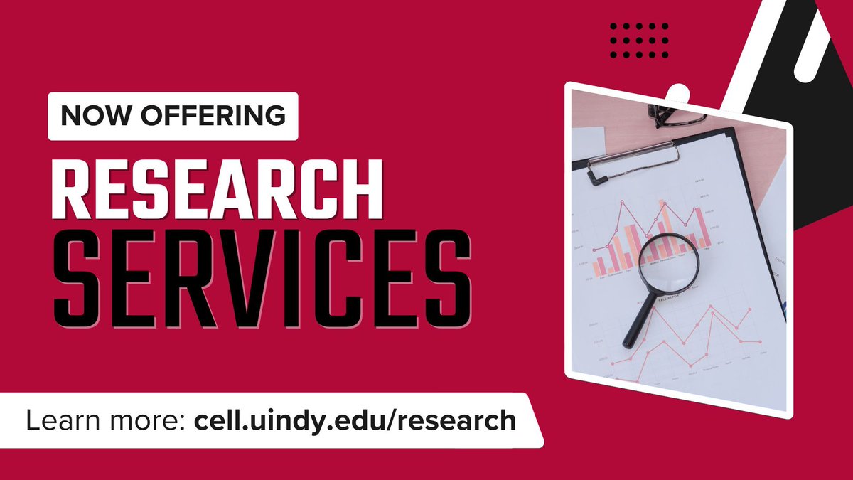 CELLuindy's tweet image. 📊 CELL now offers research services for schools, organizations, and education partners.
Whether you need help measuring impact, designing a study, or analyzing data, our experienced research team is ready to support your goals.

Learn more: cell.uindy.edu/research

#EdResearch