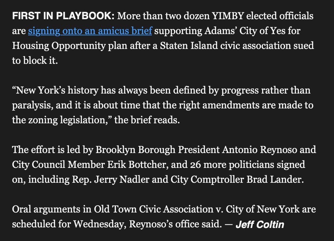 BKBPReynoso's tweet image. Proud to partner with @CMErikBottcher, a leader in NYC’s fight for housing, to submit an amicus brief in support of City of Yes for Housing Opportunity.
Thank you to the dozens of elected officials who joined in calling for the new housing creation New Yorkers desperately need.