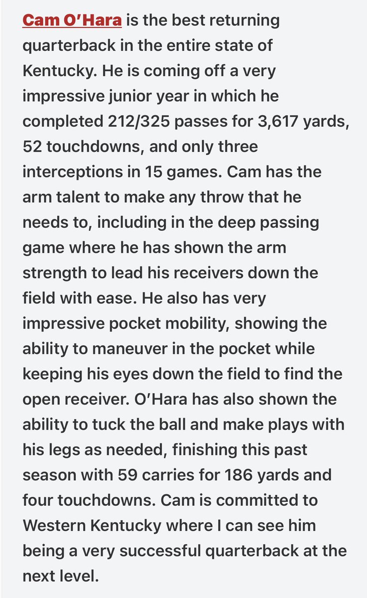 Grateful to <a href="/PrepRedzoneKY/">Prep Redzone Kentucky</a> <a href="/LippertScouting/">Ryan Lippert</a> for all the support and coverage over the past several years ! 
Here’s to one final ride <a href="/CooperFootball/">Cooper Football</a> 🎯
#GoJags 
#AGTG