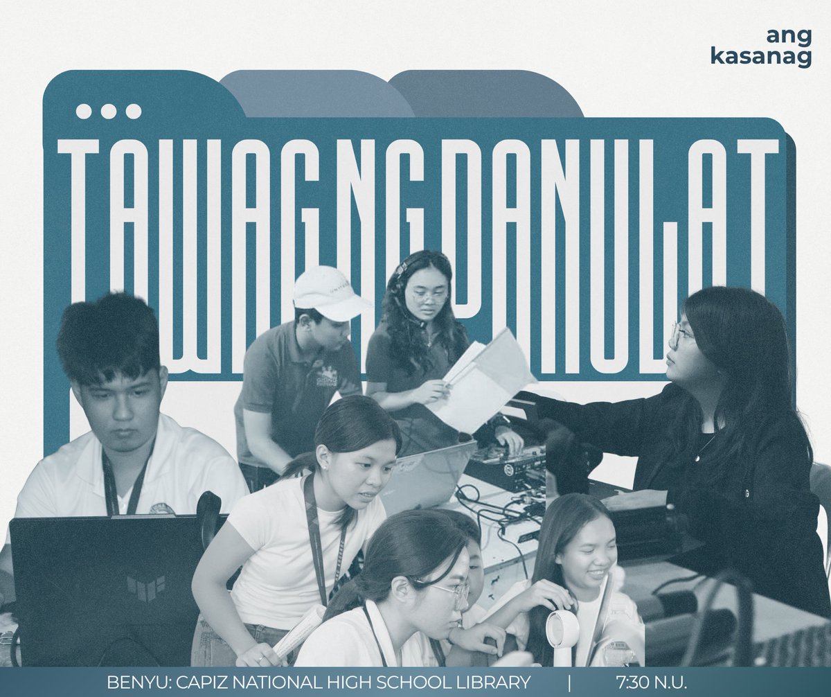 AngKasanagPub's tweet photo. TAWAG NG PANULAT '25

Ipamalas ang inyong angking talento t husay sa pamamahayag at maging kasapi ng Ang Kasanag.

🔗 Registration Form: 
https://t.co/tvxVEI5n9E

Hanggang Hulyo 11 lamang ang Online Registration, kaya't huwag magpahuli!

———

#AngKasanag
#JourKnows https://t.co/0A34MOq5Fe