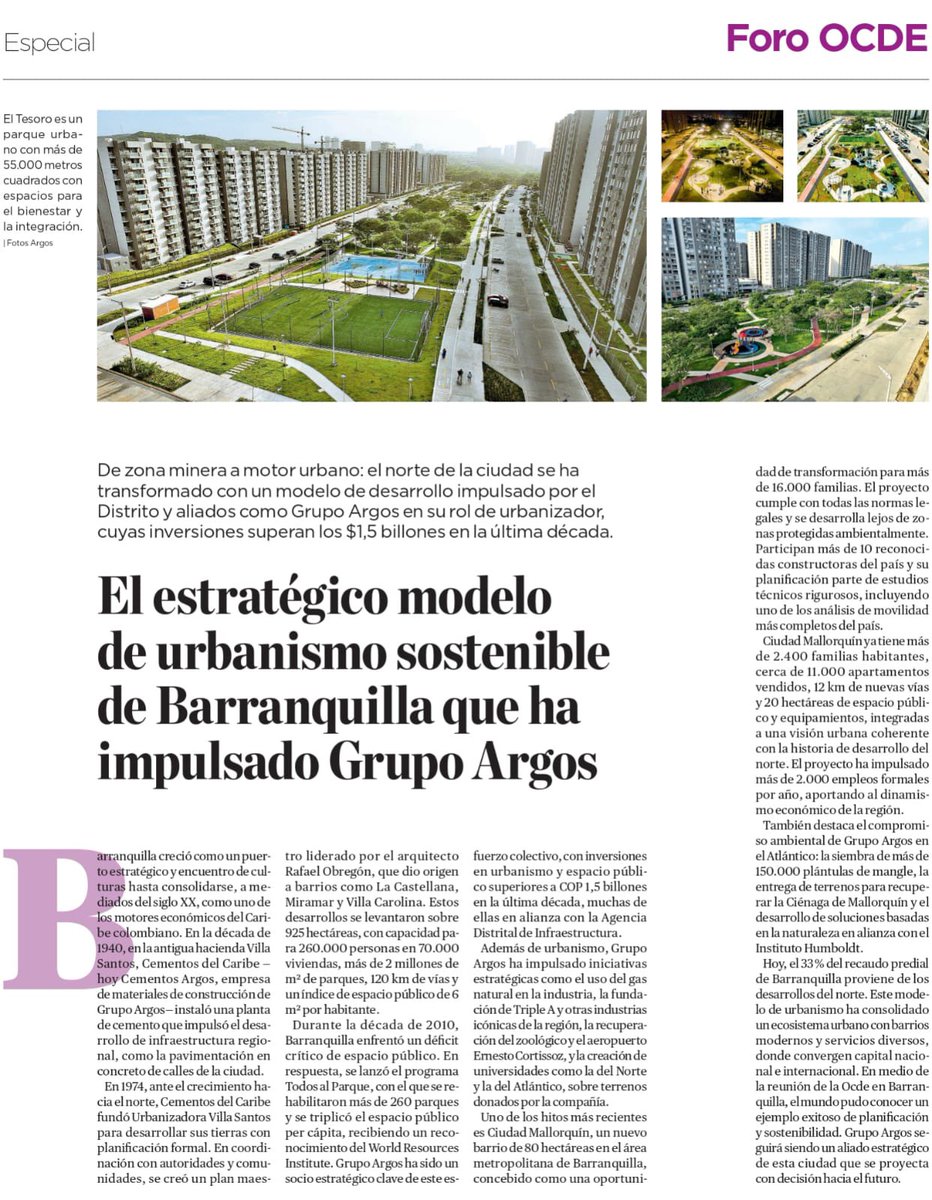 Ciudad Mallorquín (@cdmallorquin) on Twitter photo ¡Barranquilla avanza y <a href="/Grupo_Argos/">Grupo Argos</a> es pieza clave de su transformación! 🌇
Ciudad Mallorquín, nuestro barrio, hace parte de una historia que demuestra que el desarrollo sí puede ser sostenible, responsable y coherente con las necesidades de las ciudades.
Te invitamos a leer ¡Barranquilla avanza y <a href="/Grupo_Argos/">Grupo Argos</a> es pieza clave de su transformación! 🌇
Ciudad Mallorquín, nuestro barrio, hace parte de una historia que demuestra que el desarrollo sí puede ser sostenible, responsable y coherente con las necesidades de las ciudades.
Te invitamos a leer
