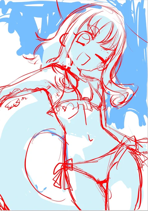 水着絵も描きたいよね...夏だもんね…