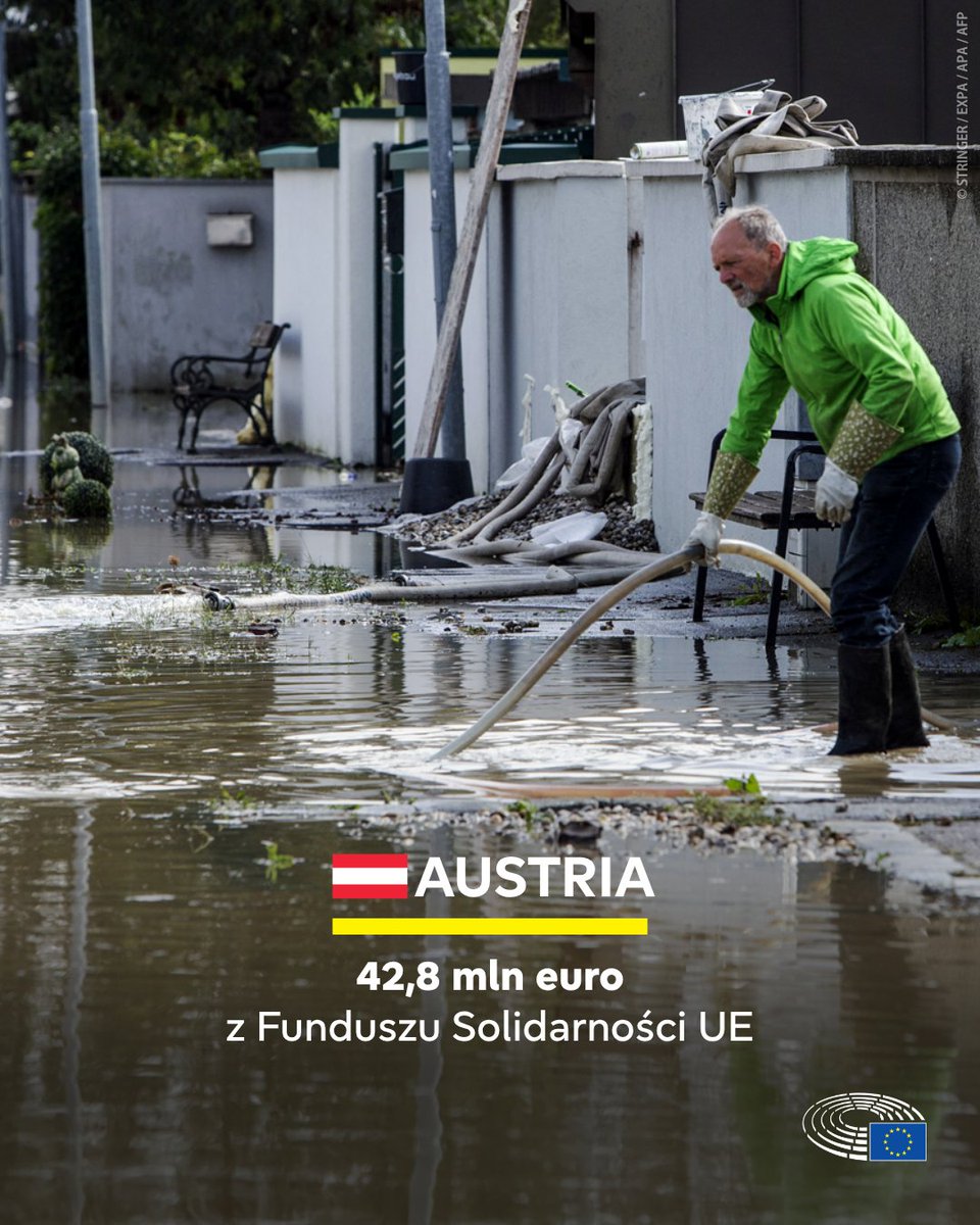 EUinPL's tweet image. 🇪🇺💧76 mln euro dla Polski z Funduszu Solidarności UE!
To część 280 mln euro wsparcia dla krajów Europy Środkowo-Wschodniej dotkniętych powodziami.
💡 Pomoc trafi m.in. na odbudowę infrastruktury, zakwaterowanie, prewencję i sprzątanie.
#FunduszSolidarności