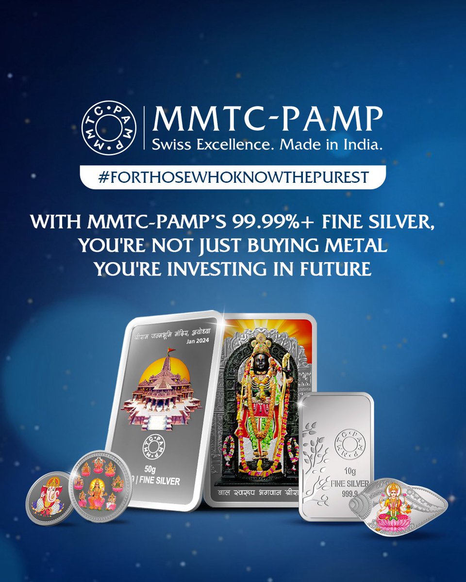 MMTCPAMP's tweet image. Begin your journey with MMTC-PAMP’s purest Silver; crafted to last, built to shine.

#MMTCPAMP #PurestGold #PurestSilver #Craftsmanship #ForThoseWhoKnowThePurest