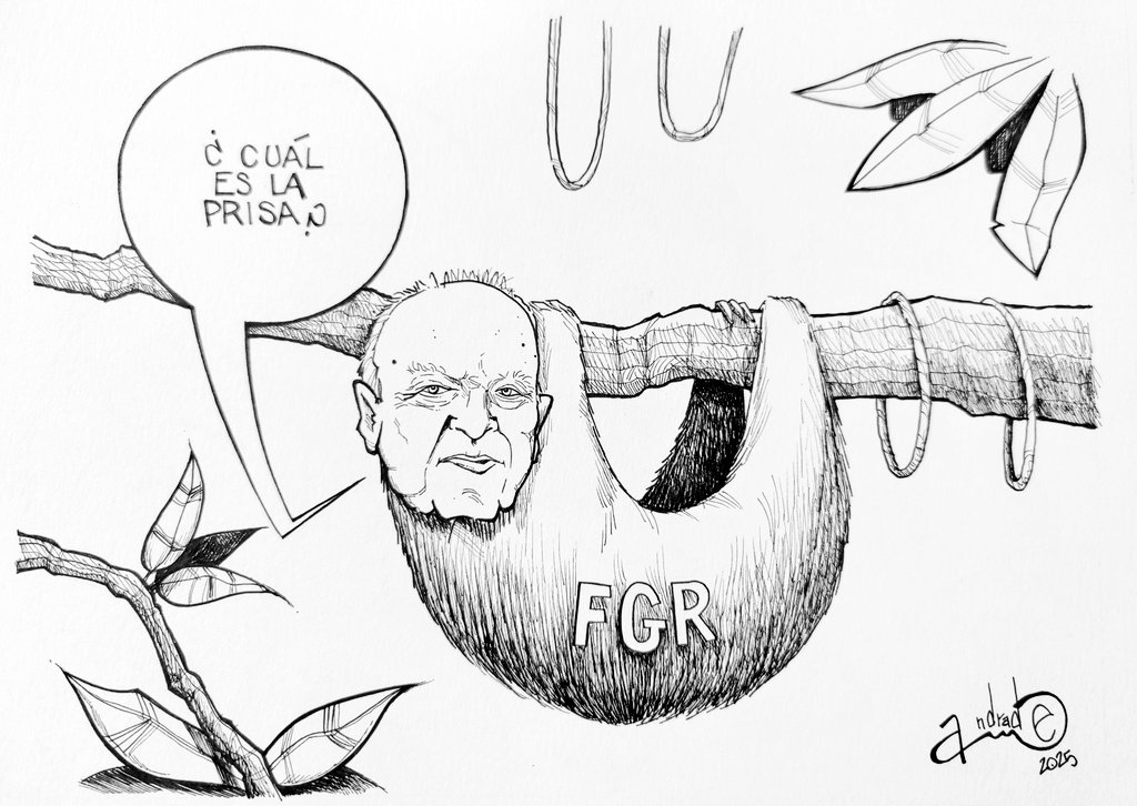 Aquí les dejo mi cartón de hoy "Lento". En los últimos días han ocurrido casos que caen en la cancha de la <a href="/FGRMexico/">FGR México</a>, entre los más mediáticos el que #chavezjr cuenta con  orden de aprehensión o <a href="/EPN/">Enrique Peña Nieto</a> será investigado. Pero el titular de la #FGR, #AlejandroGertzManero va lento.