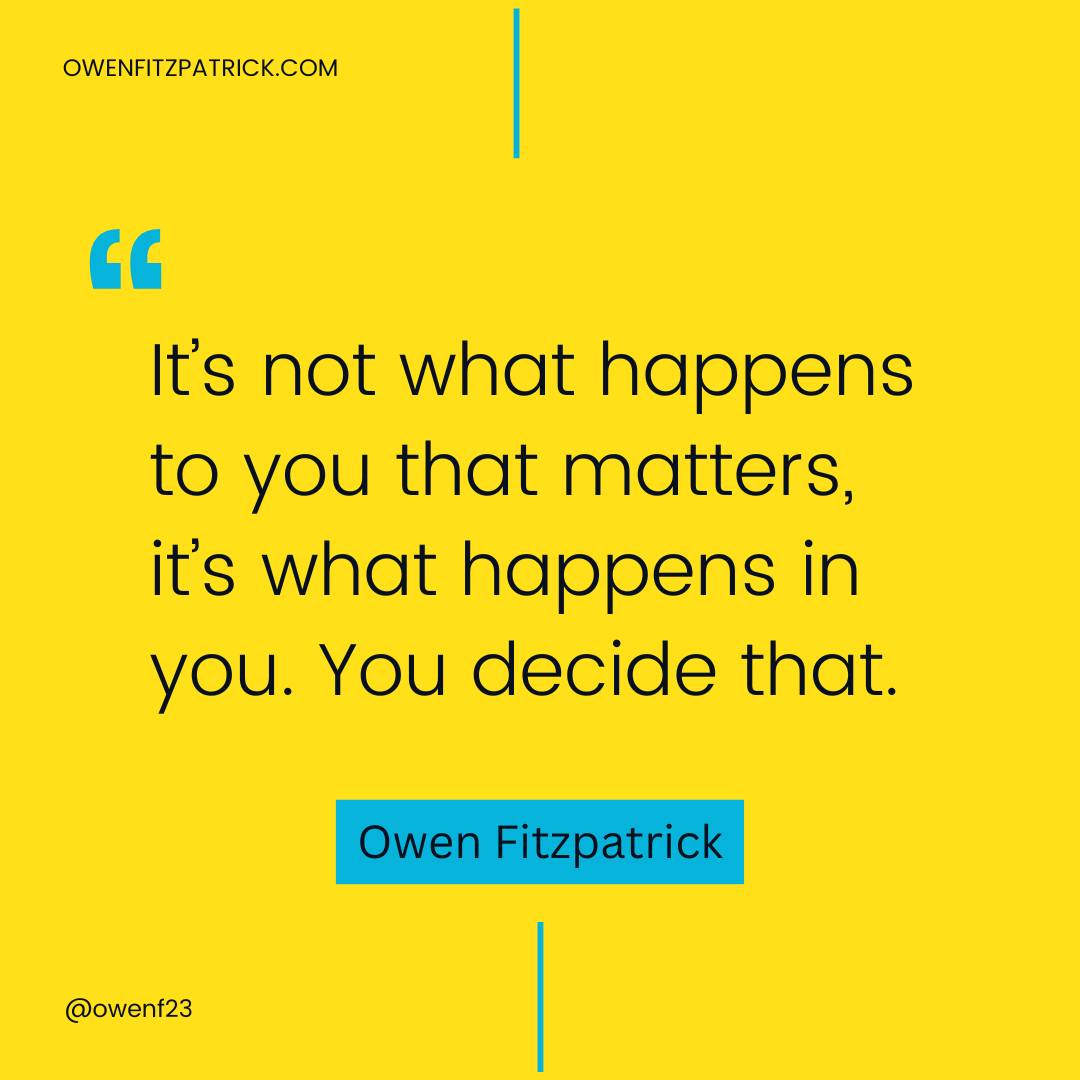 It’s all about how you interpret what something means. 

It’s NOT about what is done to you. 

You can 100% control and choose your response to experiences and events, and that is powerful.

#growth #perspective #mindset #agency