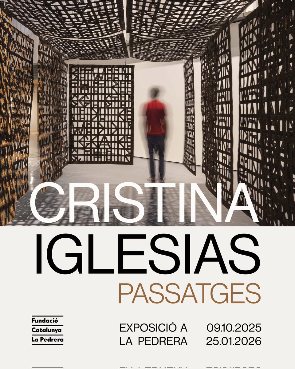 Fundació Catalunya La Pedrera (@fclp_fundacio) on Twitter photo 📣 Save the date 📣
CRISTINA IGLESIAS
🔝 L’exposició de la <a href="/FCLP_Fundacio/">Fundació Catalunya La Pedrera</a> és la primera mostra monogràfica a Barcelona de l’obra d’una de les artistes més rellevants de l’escultura contemporània.
📆 Del 9/10/25 – 25/01/26
📍La Pedrera
+Informació: fundaciocatalunya-lapedrera.com/ca/experiencie… 📣 Save the date 📣
CRISTINA IGLESIAS
🔝 L’exposició de la <a href="/FCLP_Fundacio/">Fundació Catalunya La Pedrera</a> és la primera mostra monogràfica a Barcelona de l’obra d’una de les artistes més rellevants de l’escultura contemporània.
📆 Del 9/10/25 – 25/01/26
📍La Pedrera
+Informació: fundaciocatalunya-lapedrera.com/ca/experiencie…