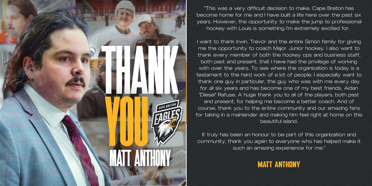 Thank you for six years behind the bench, Ants! 🦅